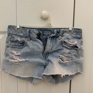ripped jean shorts